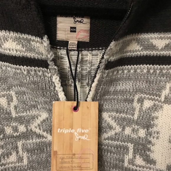 Triple Five Soul Zip Sweater Sz Medium - Picture 2 of 4